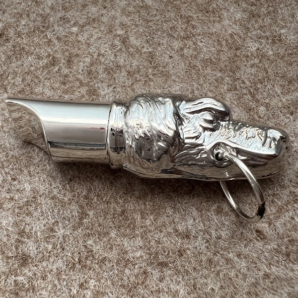 Gun Dog Whistle, Personalised, Sterling Silver, Real Working Whistle, Dog Trainer