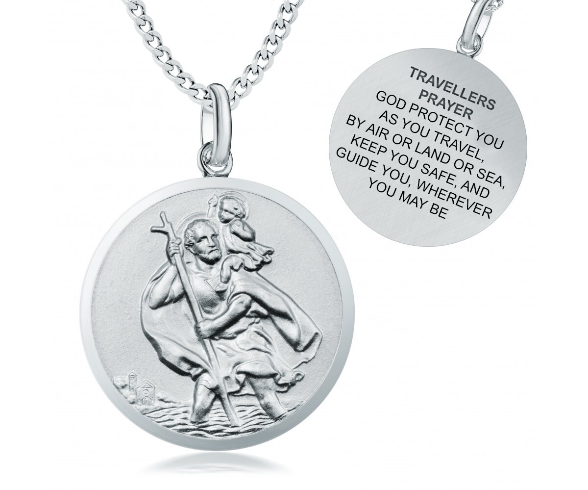 Travelers prayer necklace sale