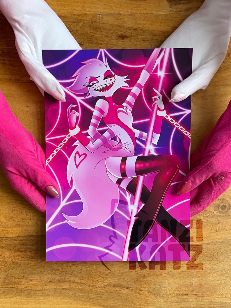 Angel Dust Art Print Hazbin Hotel Fanart A4/A5 // Tanzikatz - Etsy