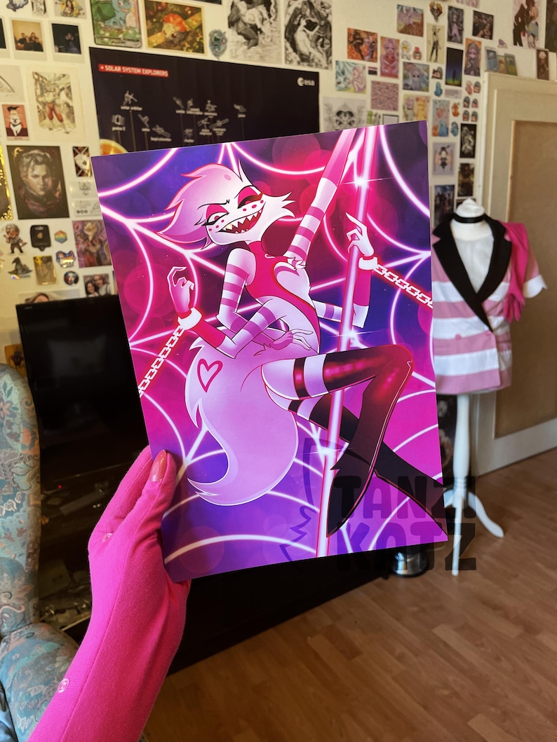 Angel Dust Art Print - Hazbin Hotel Fanart A4/A5 // Tanzikatz - Etsy