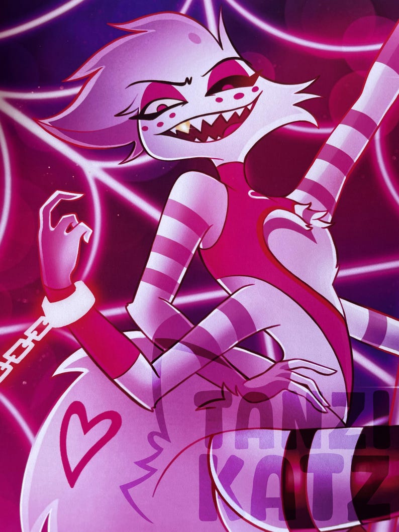 Angel Dust Art Print - Hazbin Hotel Fanart A4/A5 // Tanzikatz - Etsy