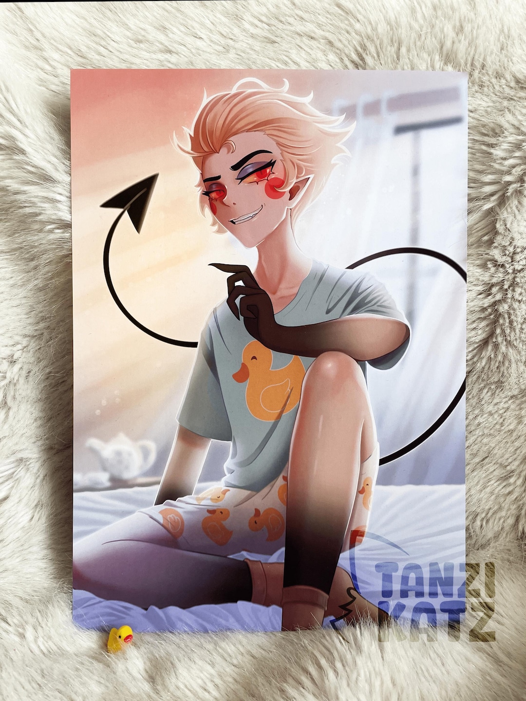 Lucifer Art Print - Hazbin Hotel Fanart A4/A5 // Tanzikatz - Etsy