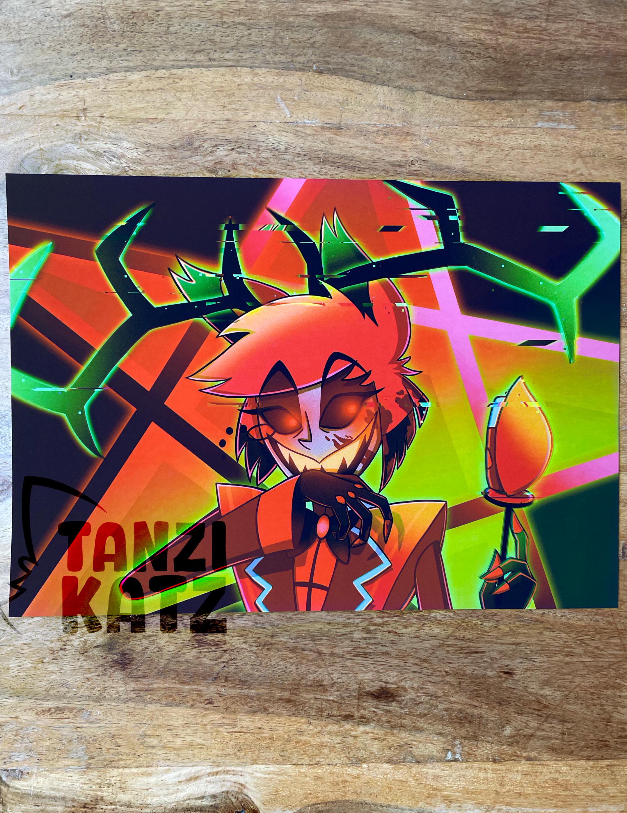 Demonic Alastor Art Print - Hazbin Hotel Fanart A4/A5 // Tanzikatz - Etsy
