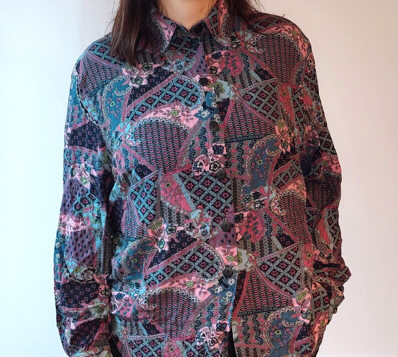 Vintage 90’s New York design brand floral print blouse top 🪽 main image 0