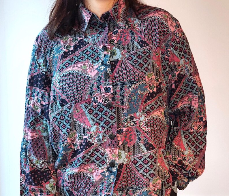 Vintage 90’s New York design brand floral print blouse top 🪽
