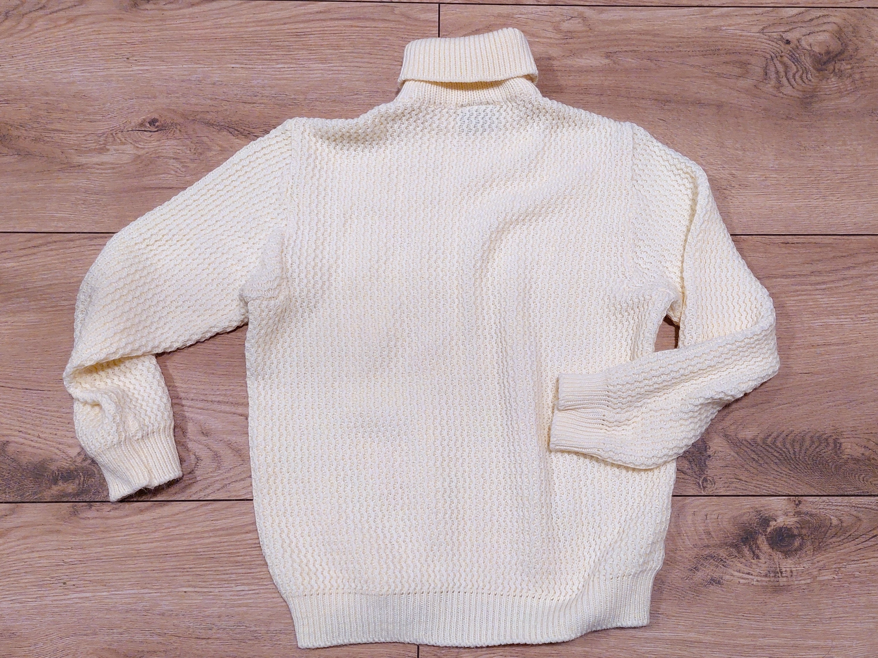 Vintage Eskimo Knitwear Sweater Nordic Ski, White Acrylic