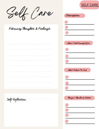 Scrapbooking Journal, Scrapbooking Pages, Monthly Journaling With  Individual Pages. Self Care and Personal Diary With Budget Planner 