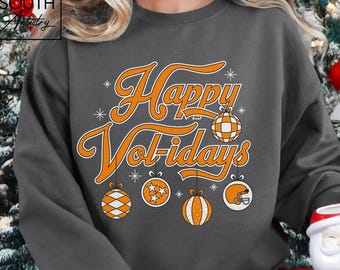 Happy VOL-idays Tennessee jultröja, festlig TN Vols Happy Holidays-tröja, jultröja med Tennessee Volunteers-motiv för kvinnor