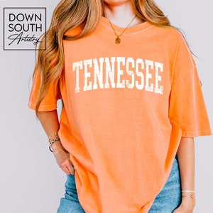 Vintage Tennessee Comfort Colors T-Shirt, Distressed Print Tennessee Shirt, Tennessee Game Day Top, Tennessee Football Tee
