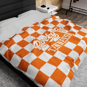 Rocky Top Tennessee sammetsfilt - perfekt för matchdagen, mjuk och mysig Tennessee tailgating-filt, Tennessee Vols-fanpresent