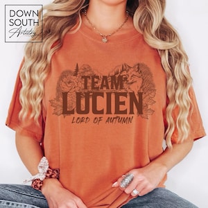 Team Lucien ACOTAR Lover T-shirt, Lucien Vanserra Autumn Court Shirt, Elriel Fandom Tee, Sarah J Maas Universe Top, Thorns and Roses Tee