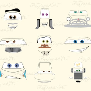 Cars Face Svg, Lightning McQueen Svg, Cars Svg Files For Cricut, Cars Movie Svg, Family Trip Svg, Family Vacation Png, Cars Svg Clipart