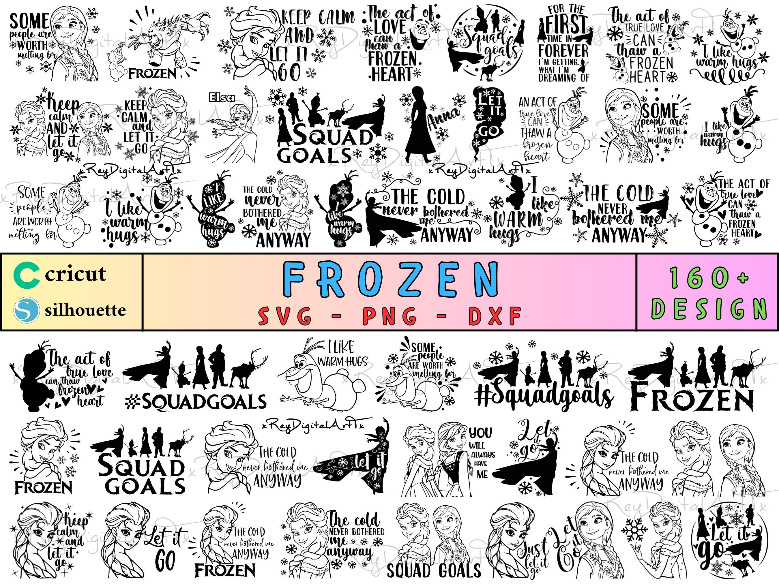 Frozen Silhoutte Svg Bundle, Frozen Png, Elsa And Anna Png, Frozen Clipart, Family Trip Png, Family Vacation Svg, Instant Download