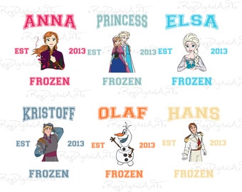 Frozen Png Bundle, Elsa Png, Frozen Elsa Png, Anna Png, Family Trip Png, Frozen Birthday, Only Png, Digital File, Instant Download, Clipart