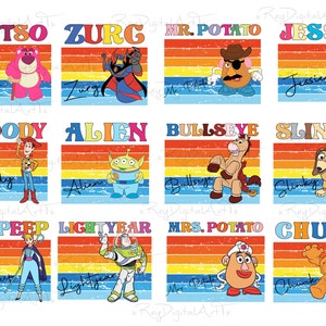 Toy Story Clipart, Bundle Cartoon Characters, Toy Story Png, Family Trip 2024 Png, Toy Story Bundle, Png Files, Png Cut Files For Cricut