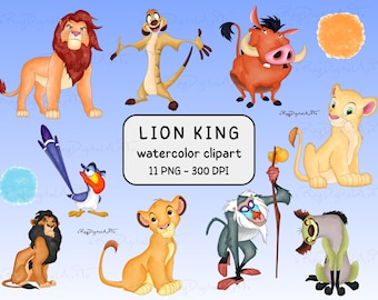 ラフィキ ライオンキング クリップアート: 手描き水彩 PNG (デジタル