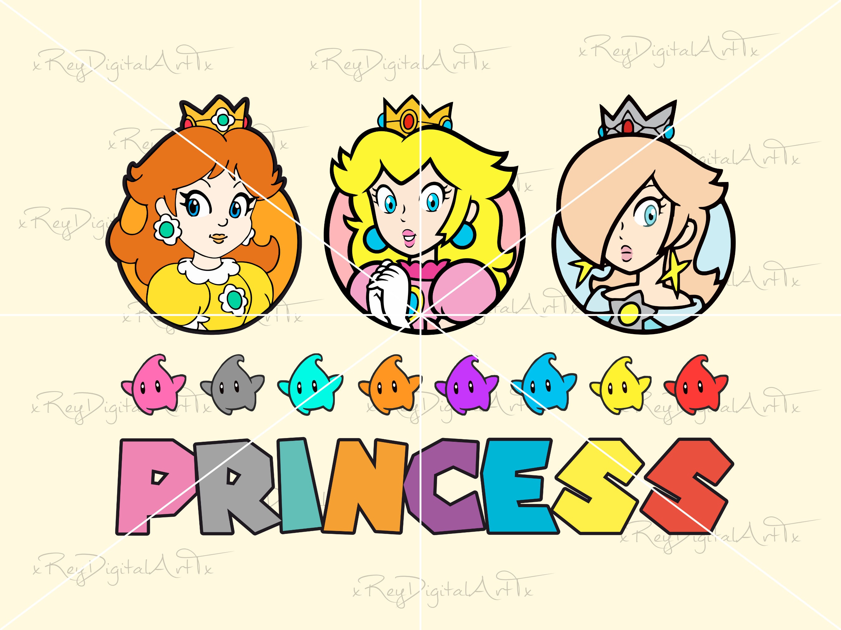 Princess Peach and Daisy Cake Topper / Super Mario Princess Peach / Castle  / Princess Peach / Daisy / Princess Peach Birthday Party 