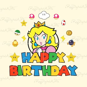 Prinzessin Pfirsich svg, Geburtstagskind, Prinzessin svg, Geschenk für Mädchen, Prinzessin Pfirsich, Mario Prinzessin, Geburtstag Prinzessin, Preise Geburtstag svg