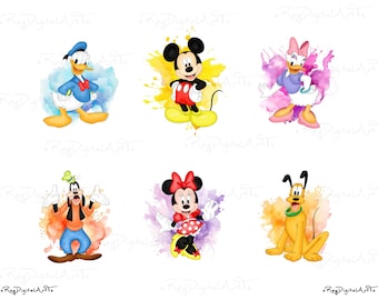 Watercolor Mouse Friends Png Clipart, Family Trip Png, Family Vacatio Png, Sublimation Design, Magical Kingdom Png, Digital Download
