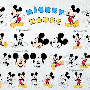 Mouse Svg Bundle, Mouse Silhouette Svg, Svg Files for Cricut, Layered, Svg Files Clipart, Silhouette, Cut Files Png File,Mouse Mega Bundle