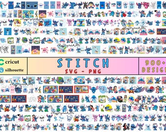 Stitch Svg Bundle, Svg Files For Cricut, Stitch Clipart, Stitch Silhouette Svg, Stitch Layered, Stitch Png, Digital Files, Stitch Cut Files