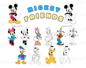 Maus und Freunde-Svg-Bundle, SVG-Dateien für Cricut, Magical Kingdom SVG, Vacay-Modus, Png-Svg-Dateien für den Druck, SVG-Dateien Silhouette geschichtet