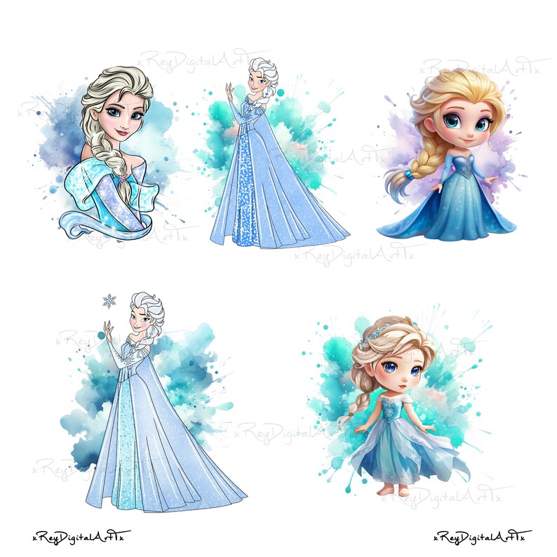 Princess Elsa Png Bundle, Frozen Png, Frozen Elsa Clipart, Princess Png ...