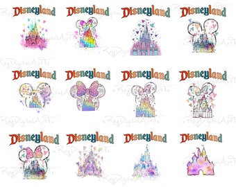 Princess Castle Png, Watercolor Castle Png, Castle Png, Magic Kingdom Png, Mouse Ear Castle Png, Colorful Castle Png, Sublimation Design