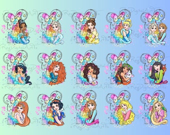 Princess Png Bundle, Princess Png, Princess Png Files, High Resolution PNG for all princess Digital Download, Princess clipart, Digital