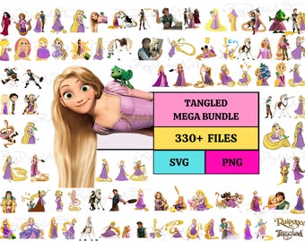 Rapunzel SVG Bundle, Tangled Svg, Rapunzel Svg Files for Cricut and Silhouette, Rapunzel Clipart, Rapunzel Png Svg Instant Digital Download