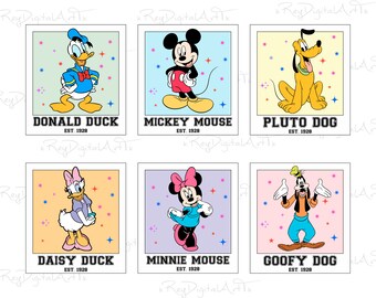 Bundle Mouse And Friends Png, Friends Squad Png, Vacay Mode Png, Family Matching, Retro Friends Png, Family Trip Png, Png Clipart Files