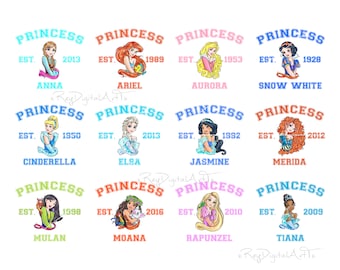Princess Bundle Png, Princess Png, Girl Trip Png, Best Day Ever Png, Princess Est Png, all princess Digital Download, Princess clipart