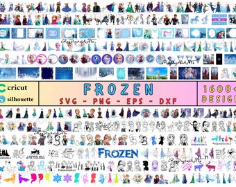 1600+ Frozen Svg Bundle, Frozen Clipart, Svg Files For Cricut, Elsa Svg, Anna Svg, Frozen Cricut, Princess Svg, Frozen Silhouette, Digital