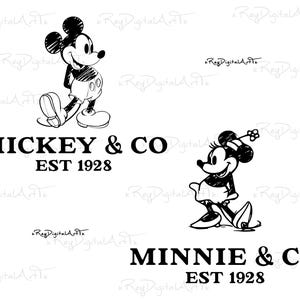 Mouse Est Co Png Bundle, Mouse Sketch Png, Mouse Silhouette Png, Mouse Clipart, Couple Trip Png Files, Digital Download, Silhouette File