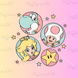 Princess Peach Png, Design Png, Super Mario Bros PNG Instant Digital Download, Mario Characters png, Mario PNG, Mario Clipart