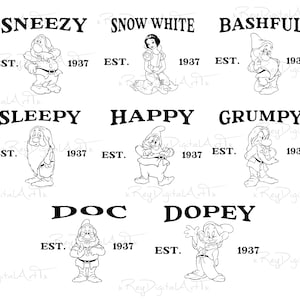 Snow White Png Bundle, Snow White Clipart, Snow White and Seven Dwarfs, Princess Clipart, Instand Download, Snow White Png Files, Digital