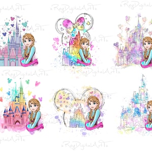 Princess Anna Png, Princess Anna Design, Princess Png Bundle, Princess Anna Png Bundle, Frozen Birthday, Princess Castle Clipart