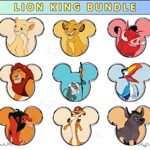Lion King Mouse Ear Png Bundle, Simba Nala Timon Clipart, Safari Vacation Shirt Design, Animal Kingdom Sublimation Png, Family Trip Png