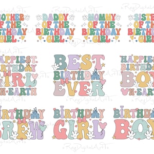 Bundle Birthday Squad Png, Family Matching Birthday, Birthday Boy Png, Birthday Girl Png, Png Files, Birthday Party Png, Instand Download
