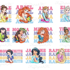Princess Png Bundle, Princess Clipart, Princess Png Cut Files, Princess Silhouette, Family Trip Png, instant Download, Digital Png Bundle