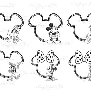 Paquete de svg de amigos del ratón, bosquejo svg, bosquejo del ratón svg, viaje familiar svg, vacaciones familiares png, ratón esbozado svg, pdf, png, dxf, eps