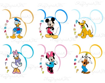 Mouse And Friends Svg Bundle, Family Vacation Svg, Magical Kingdom Svg, Vacay Mode Svg, Family Trip Svg, Mouse Head Svg For Cricut Dxf, Eps