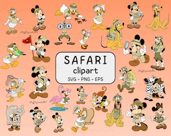 Safari Trip Svg, Animal Kingdom Svg, Mouse Friends Safari Clipart, Family Vacation Png, Family Trip Png, Svg Files Cricut, Safari Cut File