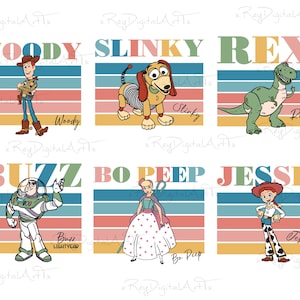Paquete de vacaciones familiares Png, Tienes un amigo en mí Png, Viaje familiar Png, Escuadrón de amigos Png, Personajes de Toy Story Png Bundle