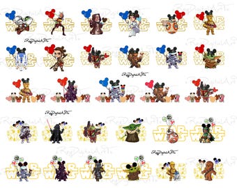 Star Wars Png, Star Wars Clipart, Darth Pader Png, Mandalorian Png, Familienausflug Png, Star Wars Silhouette, Star Wars Ballons, Digital