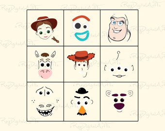 Pacchetto Svg di Toy Story, Clipart di Toy Story, Compleanno di Toy Story, Vettore di Toy Story, File tagliati di Toy Story, File Svg per Cricut, Svg, Png, Dxf, Eps