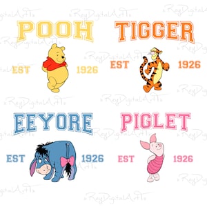Paquete Winnie the Pooh Png, Viaje familiar Png, Pooh Png, Archivos Png para Cricut y Silhouette, Png Clipart Descarga digital, Pooh Clipart
