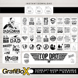 Fathers Day Svg Bundle, Dad svg, Father quetos svg, Papa svg, Best dad ever svg, Grandpa svg, Family svg bundle, Svg Cut Files For Cricut