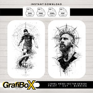 Lionel Messi svg , Messi Silhouette, Messi Sticker ,Messi Svg Png PDF