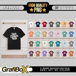 Comfort Colors T-Shirt Mockup Bundle: High-Resolution PNG Digital Download